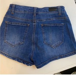 Black label jean skort